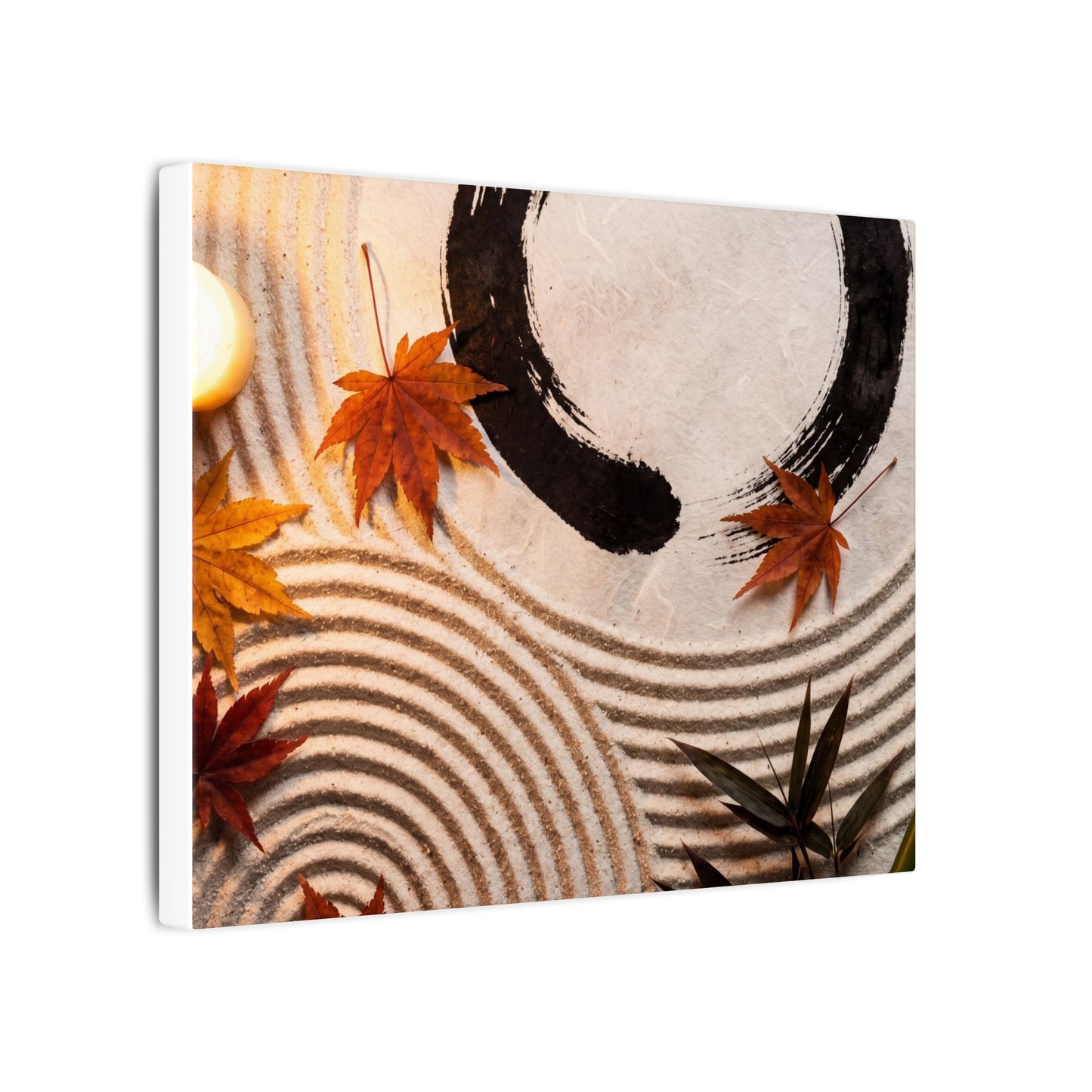 Tranquil Rock Garden Canvas Art - Enso Zen