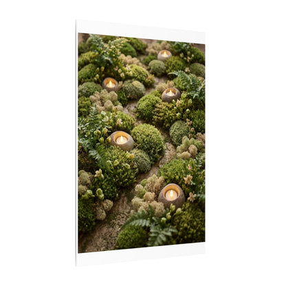 Moss Close Up Japanese Pattern Canvas Art | Neutral Japandi Art