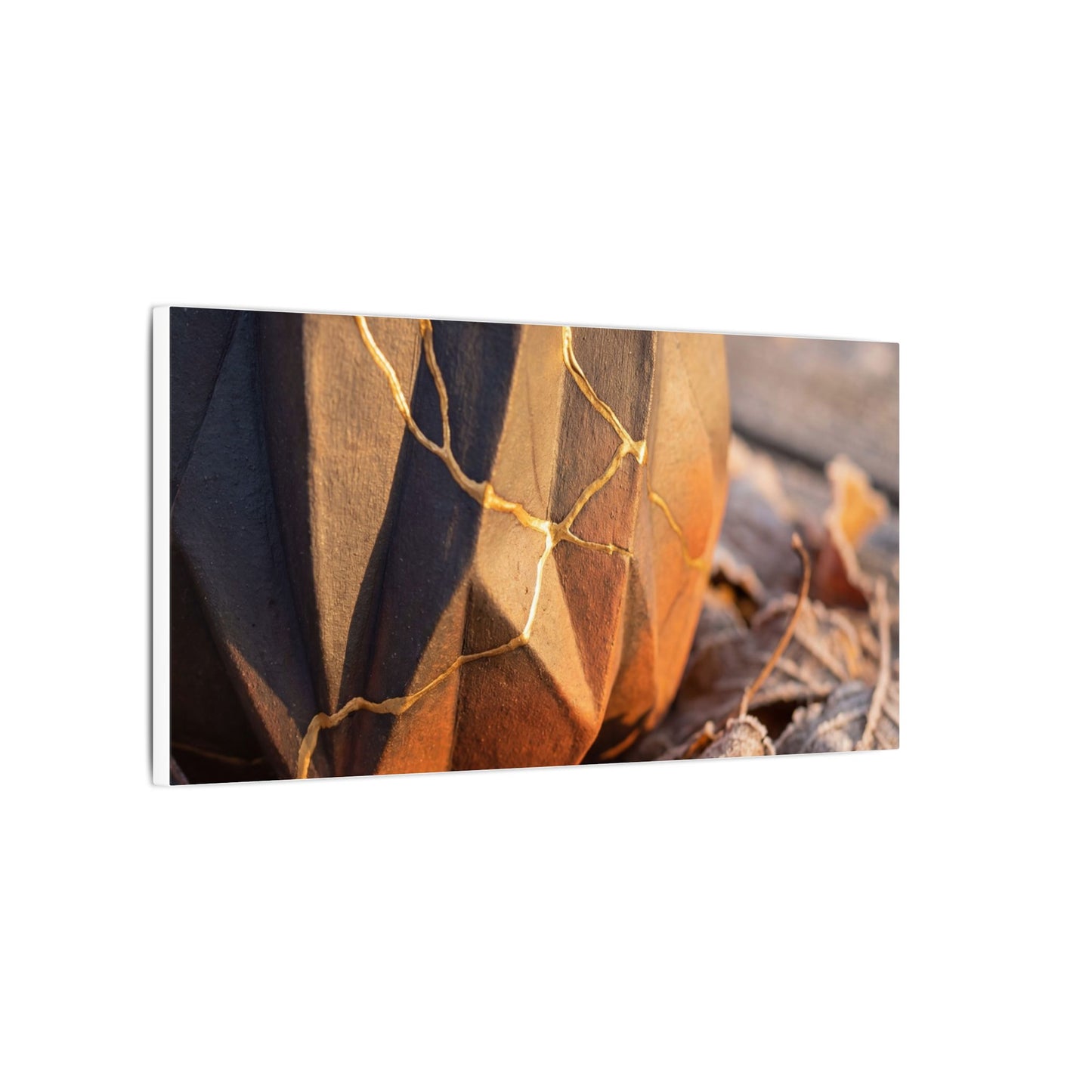 Paper Fold Gold Repair Canvas Art | Philosophical Kintsugi Art