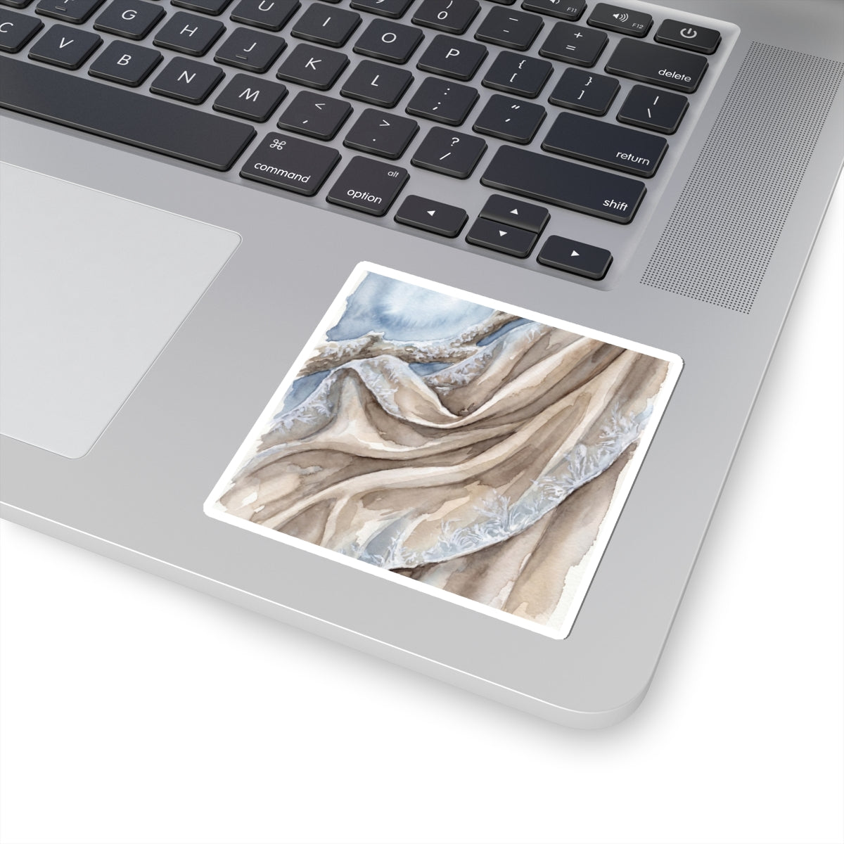 Winter Silk Drape Watercolor Sticker | Elegant Decor Art Print