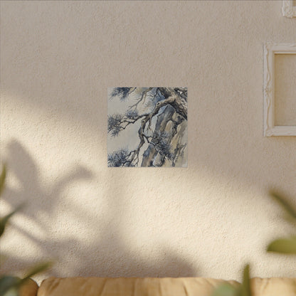Moonlight Pine Tree Canvas Art - Japandi Seijaku