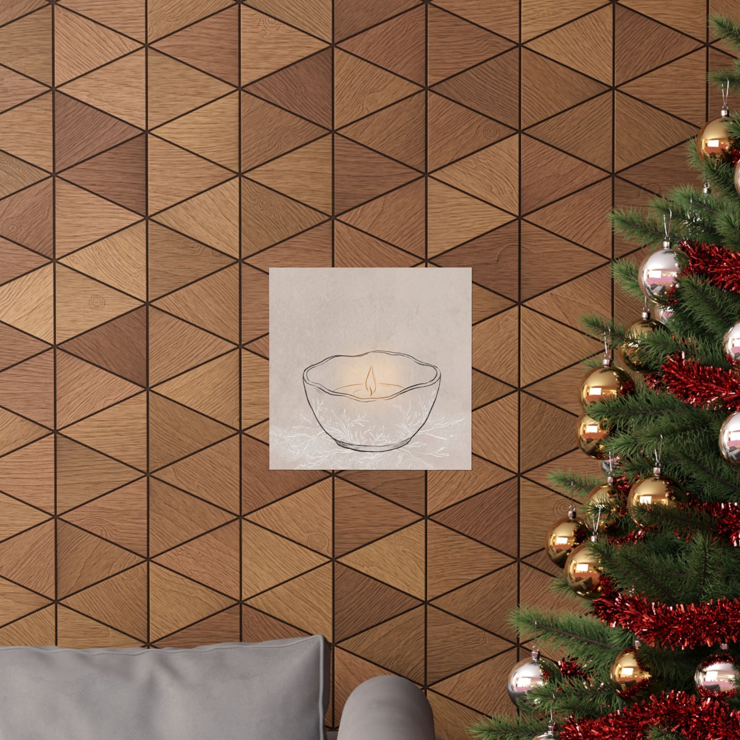 Ceramic Bowl Winter Wall Art Print | Japandi Warm Design