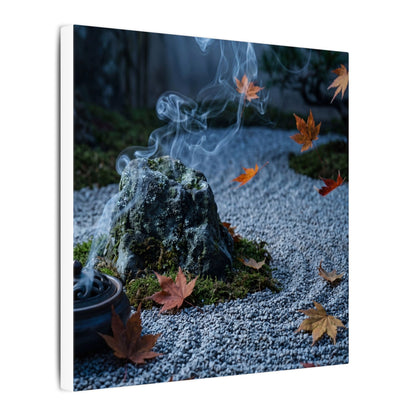 Autumn Incense Smoke Karesansui Canvas Art | Calm Decor