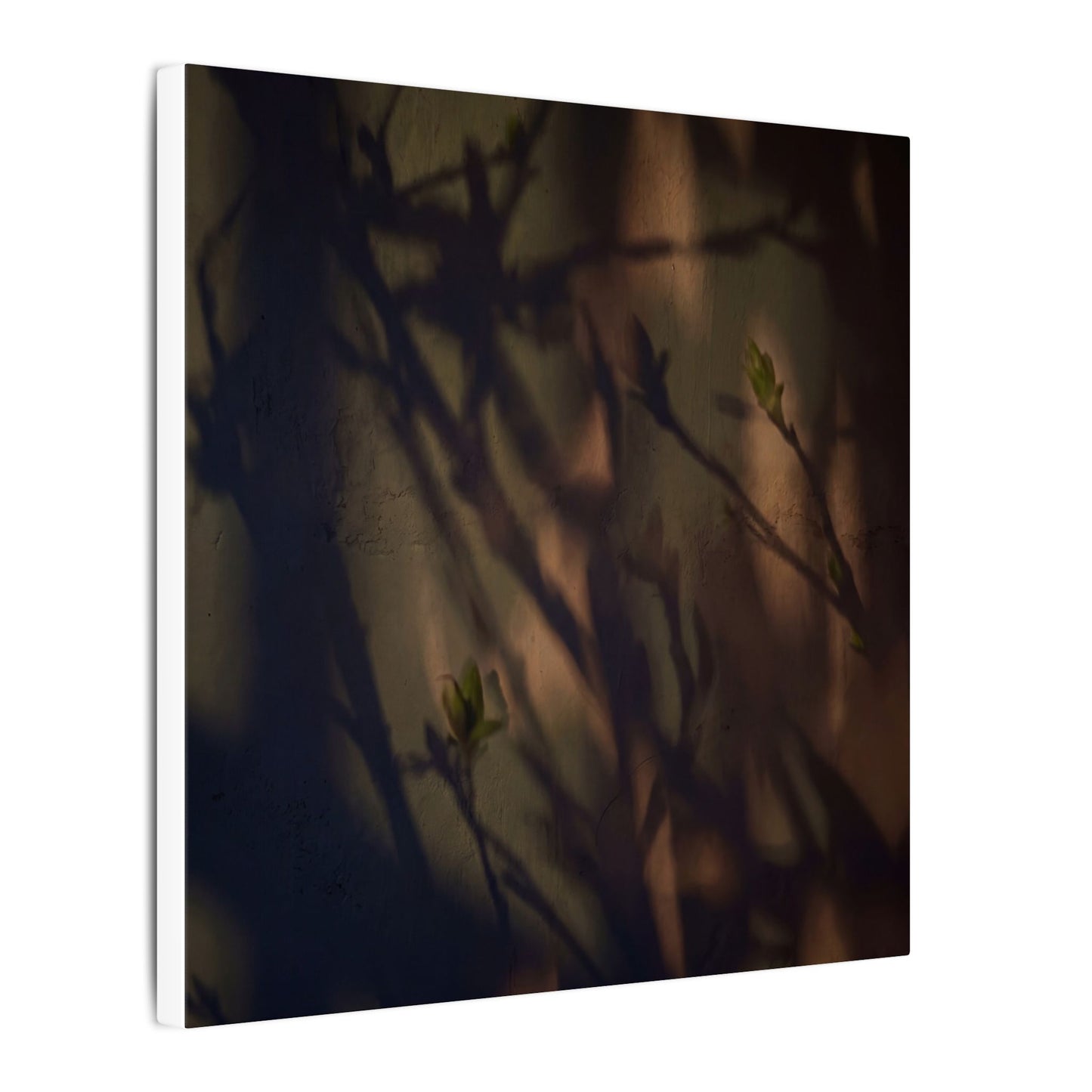 Candlelight Shadow Play Canvas Art - Dark Japandi Shibui