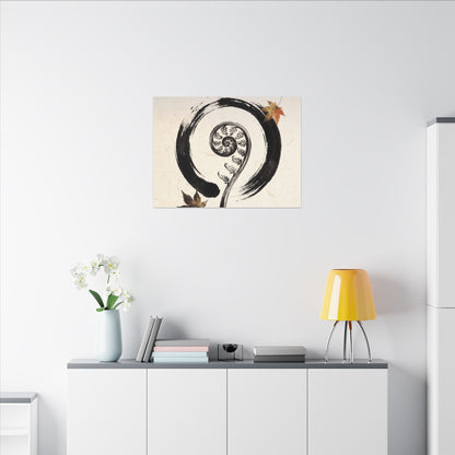 Fern Unfurling Autumn Canvas Art | Zen Peaceful Design