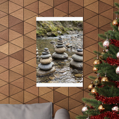 Bamboo Grove Winter Wall Art Print | Zen Peaceful Design