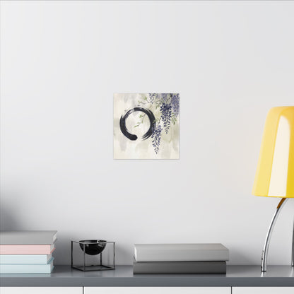 Wisteria Enso Canvas Art | Serene Zen Art