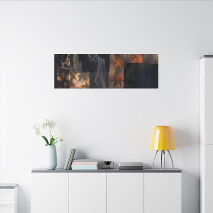 Autumn Incense Smoke Dark Texture Canvas Art | Sophisticated Decor