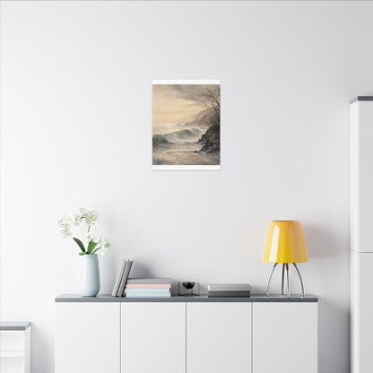 Ocean Wave Spring Canvas Art | Japandi Elegant Design