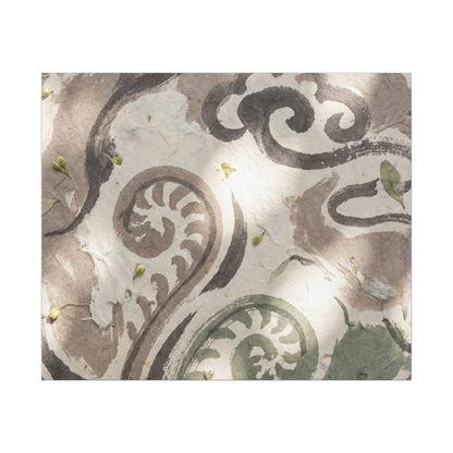Dappled Ink Brushstroke Canvas Art - Japandi Ma