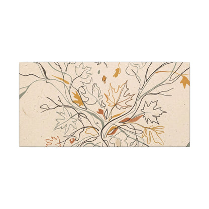 Warm Shadow Play Canvas Art - Minimal Line Japandi
