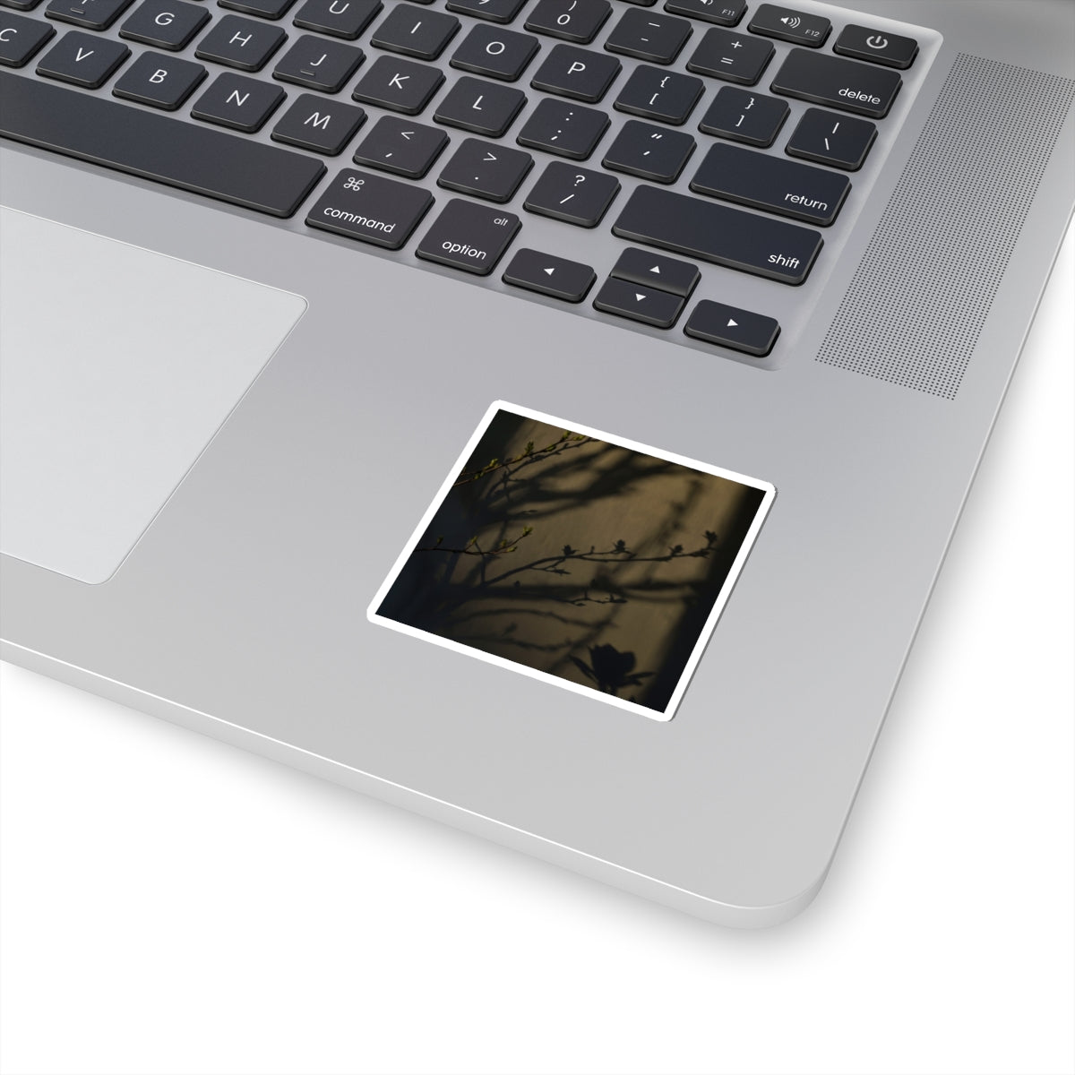 Shadow Play Sticker | Spring Dark Japandi Charcoal Ink Art