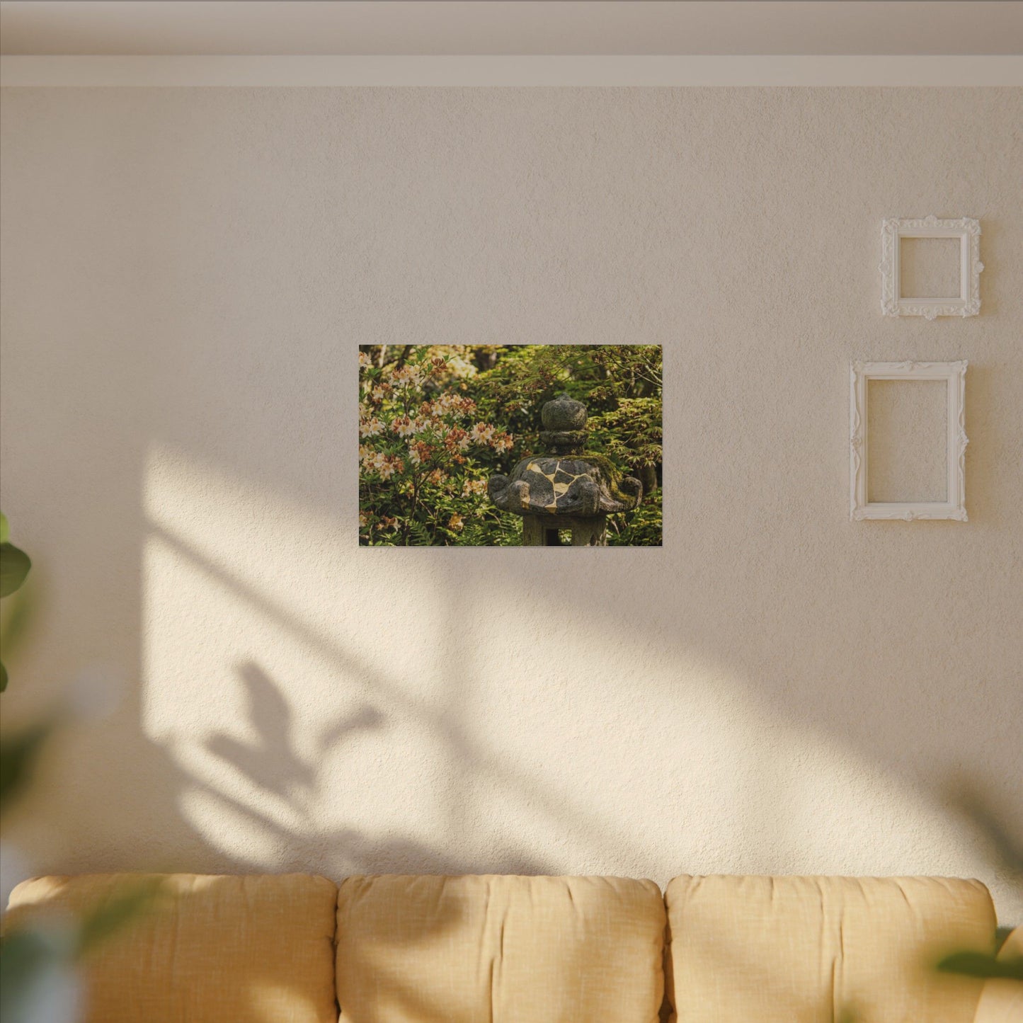 Spring Stone Lantern Gold Repair Canvas Art | Beautiful Decor