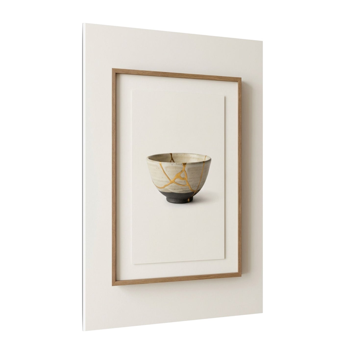 Kintsugi Charcoal Canvas Art