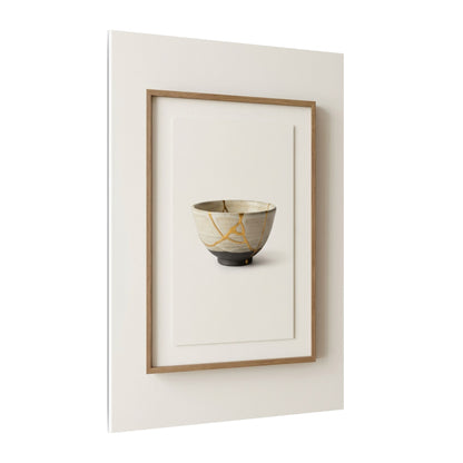 Kintsugi Charcoal Canvas Art