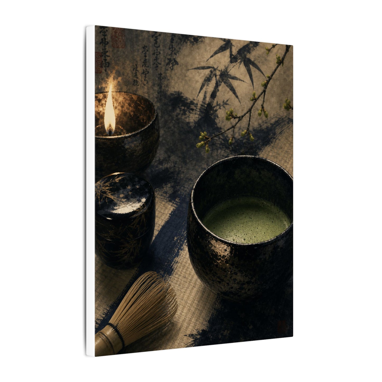 Ma Tea Ceremony Canvas Art - Zen Sumi E