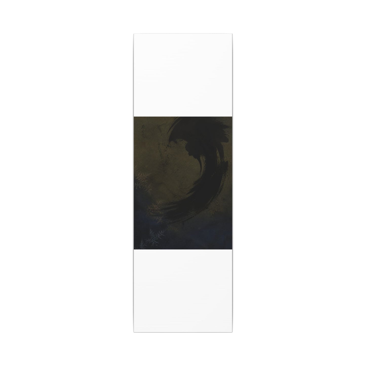 Seijaku Ink Brushstroke Canvas Art - Dark Japandi Moody Minimal