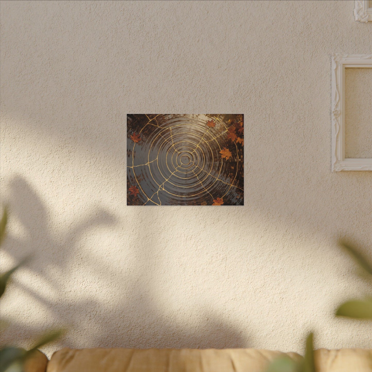 Artful Water Ripple Canvas Art - Gold Vein Kintsugi