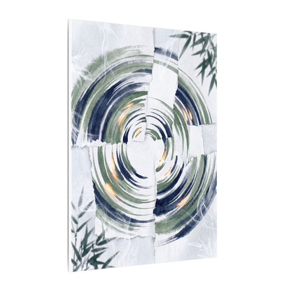 Winter Water Ripple Sumi E Canvas Art | Peaceful Decor
