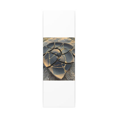 Broken Pottery Winter Canvas Art | Kintsugi Resilient Design