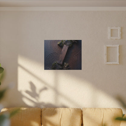 Spring Rock Garden Moody Minimal Canvas Art | Atmospheric Decor
