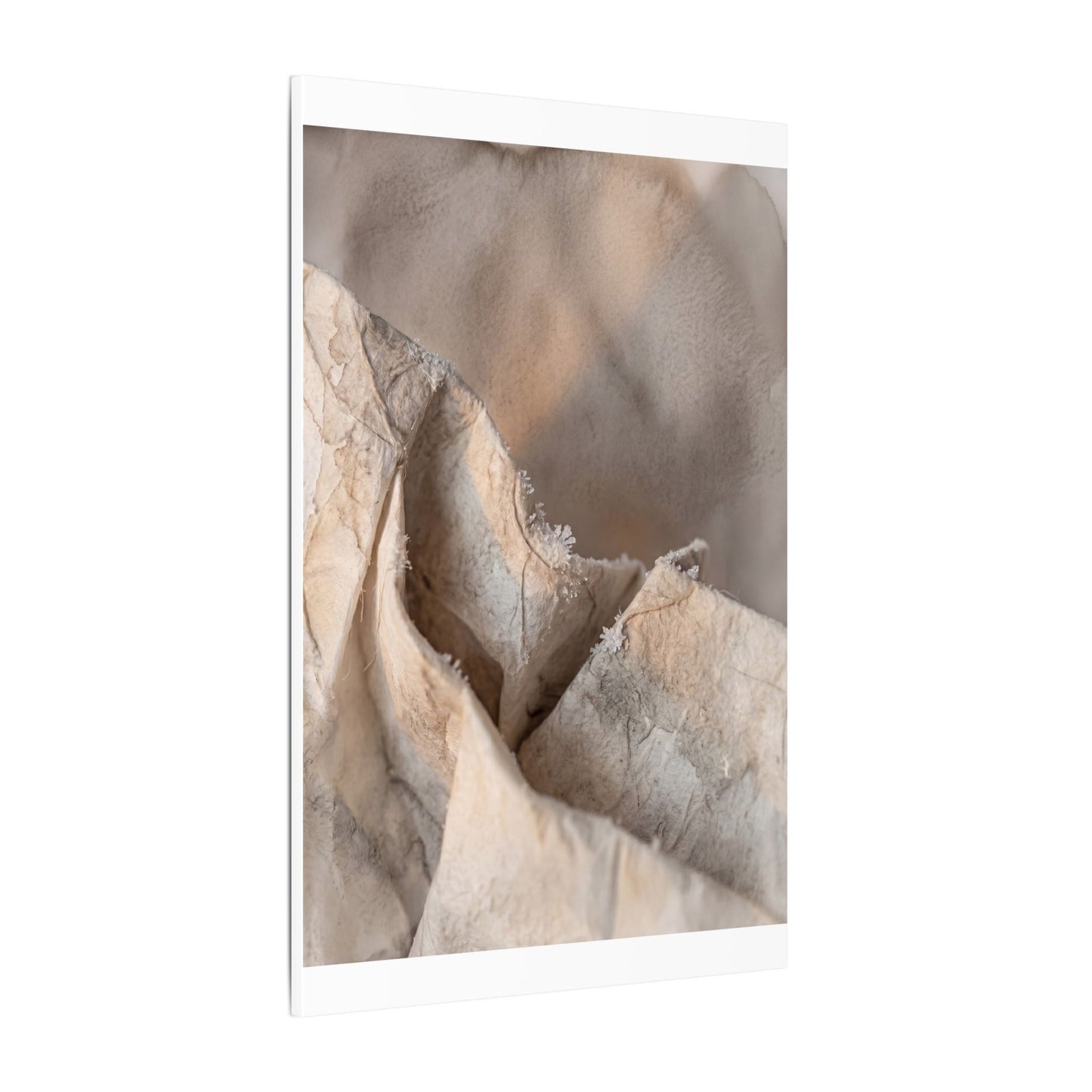 Japandi Paper Fold in Candlelight | Watercolor Canvas Art