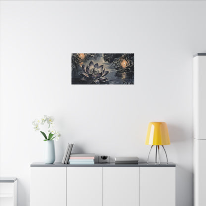Fukinsei Lotus Flower Canvas Art - Zen Sumi E