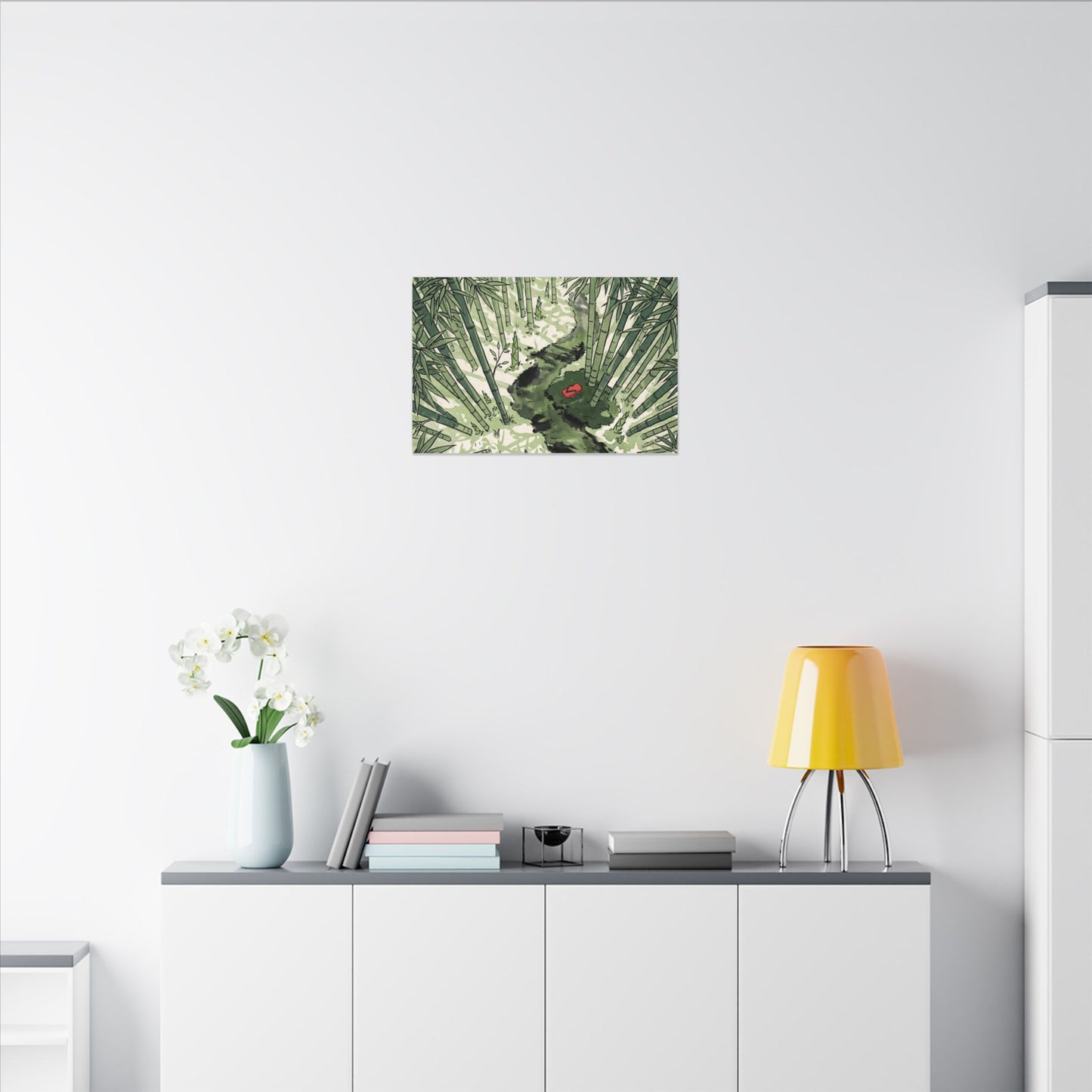 Peaceful Bamboo Grove Canvas Art - Ukiyo E Inspired Zen