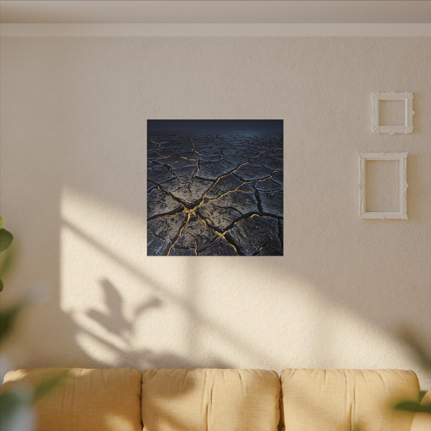 Cracked Earth Broken Beauty Canvas Art | Artful Kintsugi Art