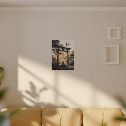 Torii Gate Ukiyo E Inspired Canvas Art | Serene Zen Art