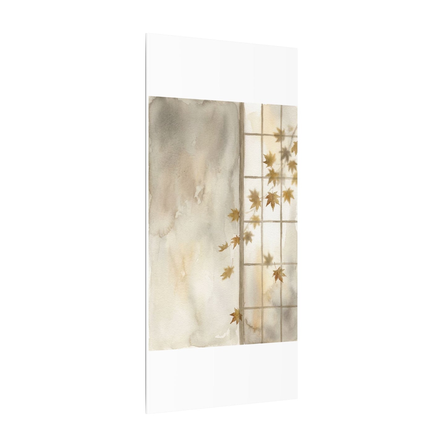Warm Shoji Screen Canvas Art - Watercolor Japandi