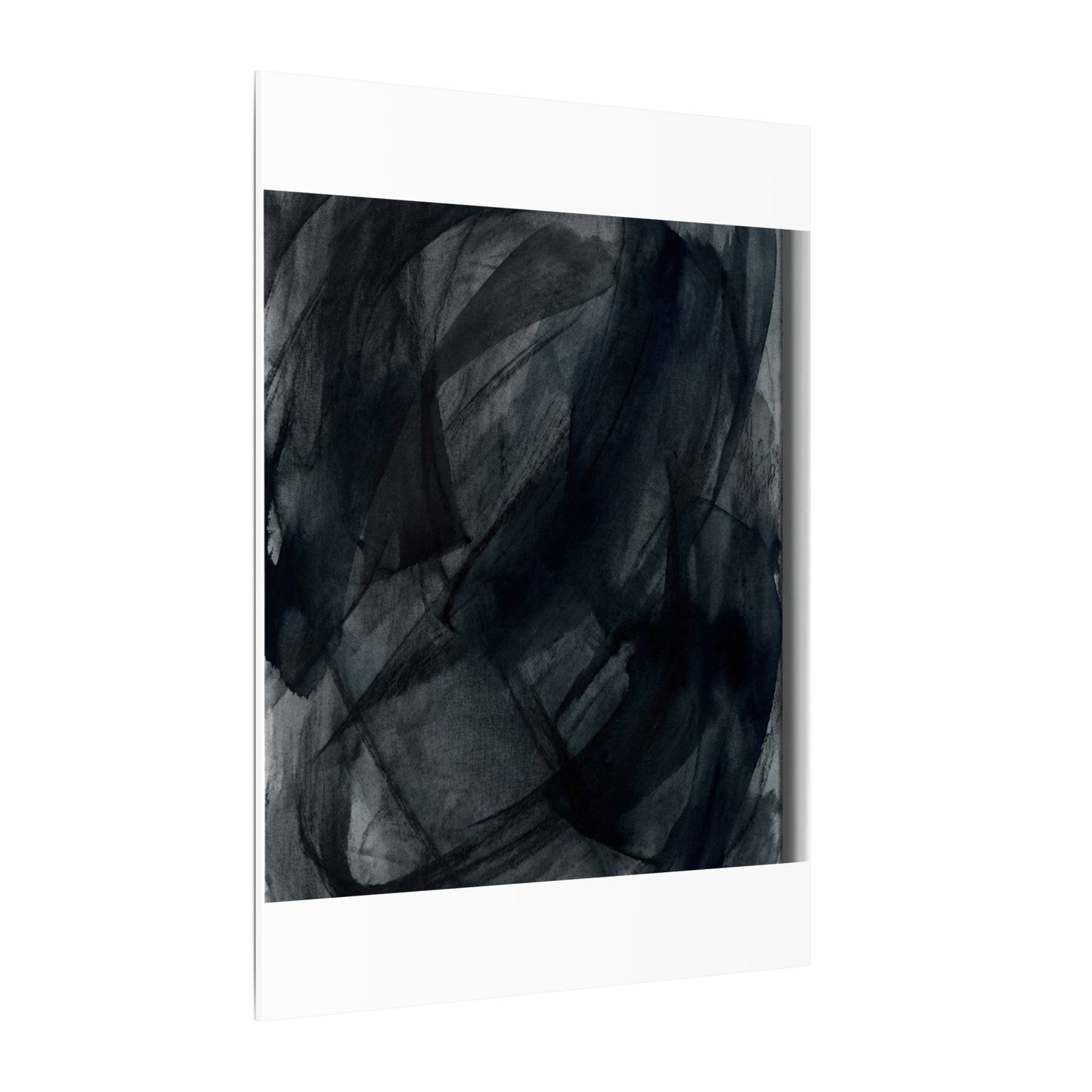 Deep Tones Dark Japandi Charcoal Canvas Art