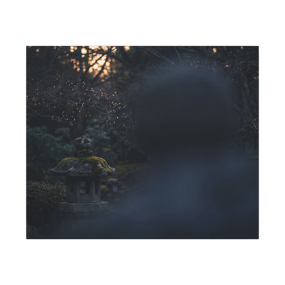 Spring Stone Lantern Moody Minimal Canvas Art | Bold Decor