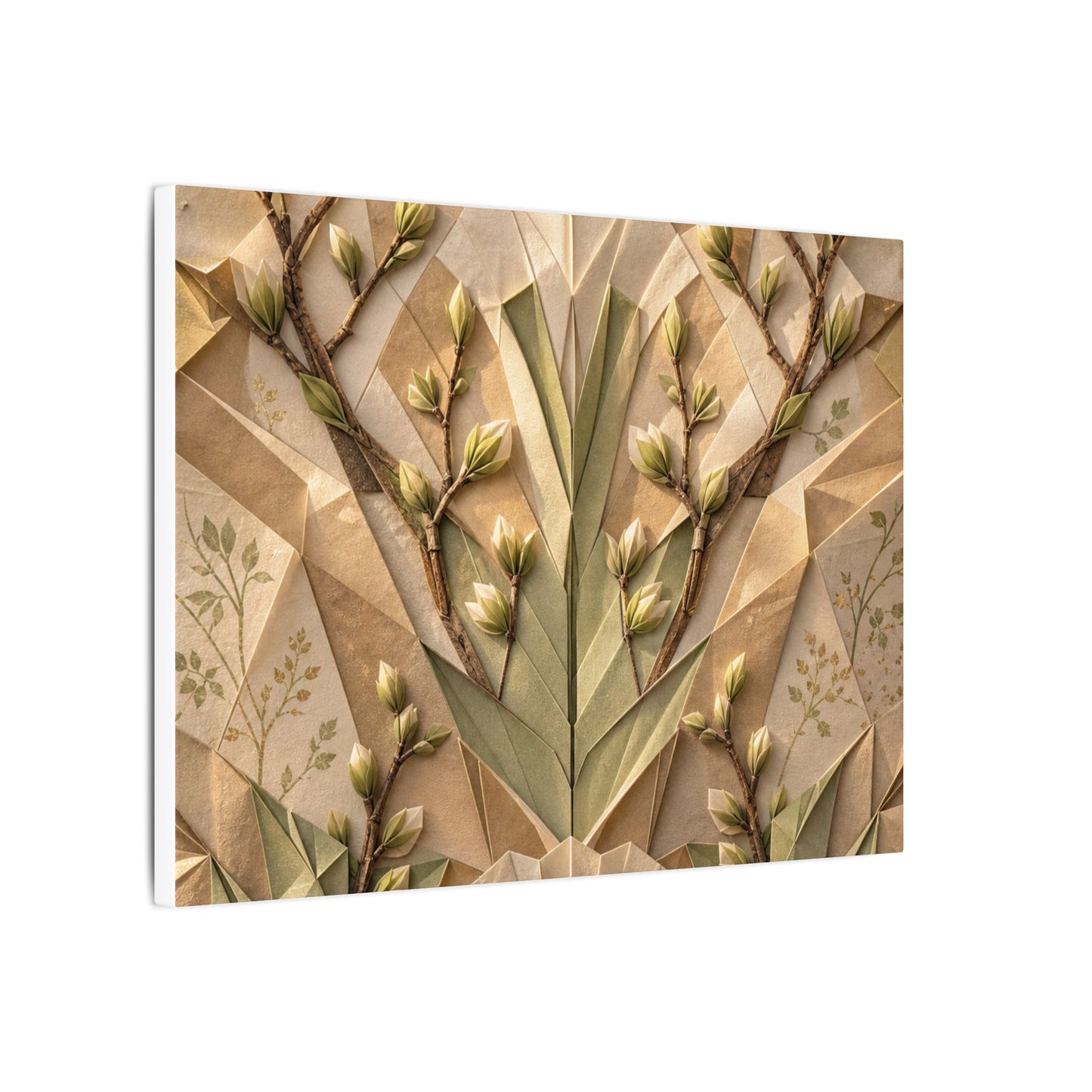 Kanso Paper Fold Canvas Art - Japandi Japanese Pattern