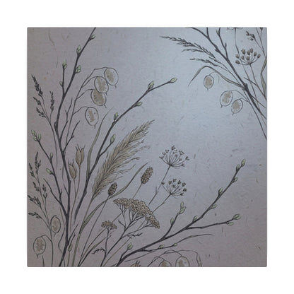 Spring Dried Flowers Japanese Pattern Canvas Art | Cozy Decor