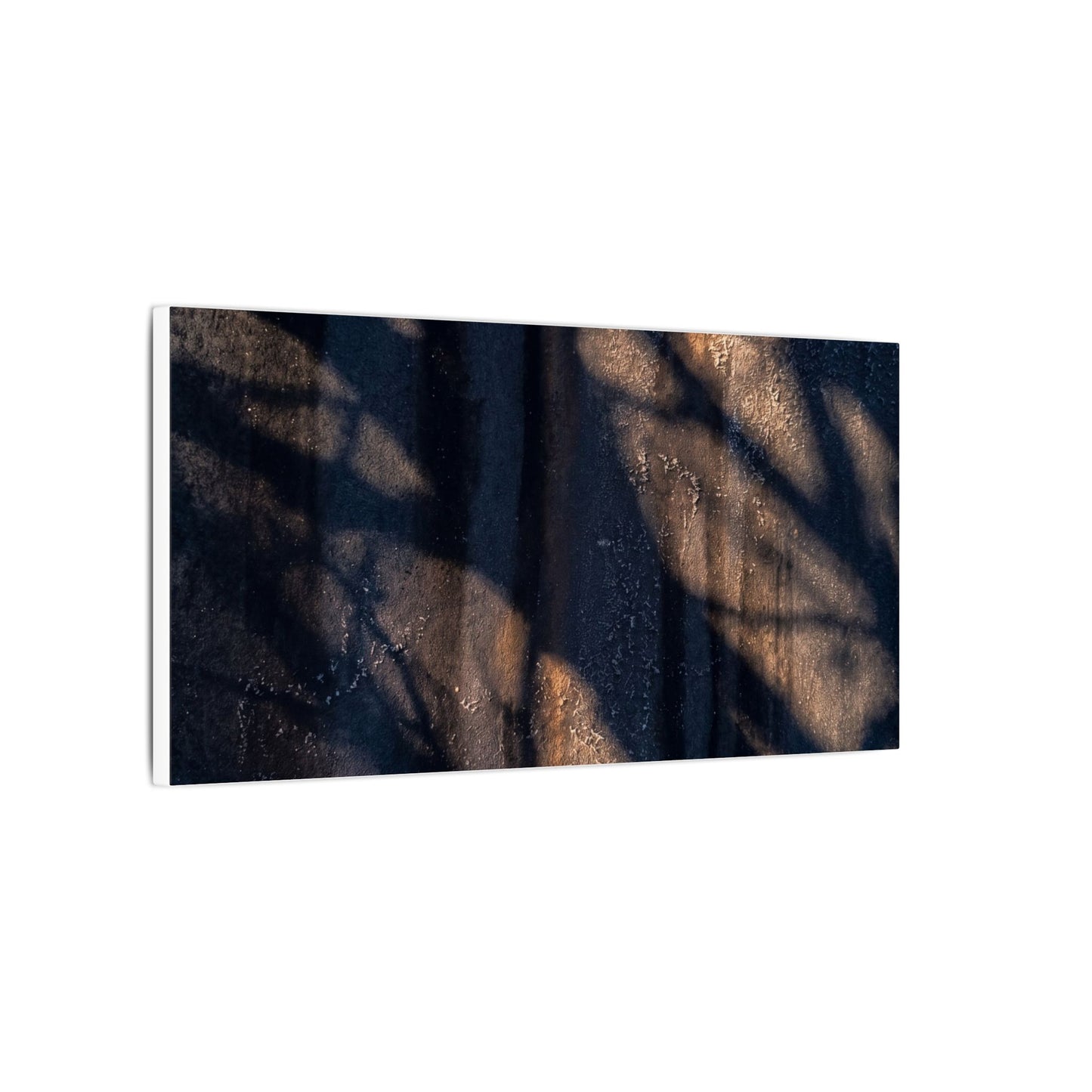 Dark Japandi Shadow Play in Golden Hour | Shadow Zen Canvas Art