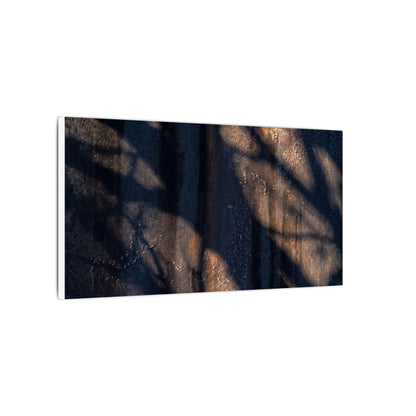 Dark Japandi Shadow Play in Golden Hour | Shadow Zen Canvas Art