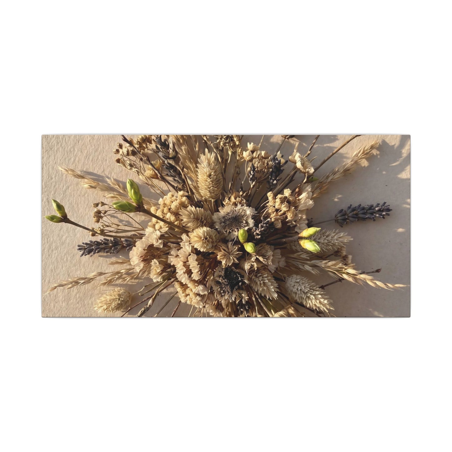 Dried Flowers Spring Canvas Art | Japandi Earthy Design