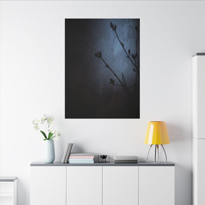 Shadow Play Canvas Art | Spring Dark Japandi Moody Minimal Art