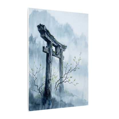 Torii Gate Canvas Art | Spring Zen Sumi E Art