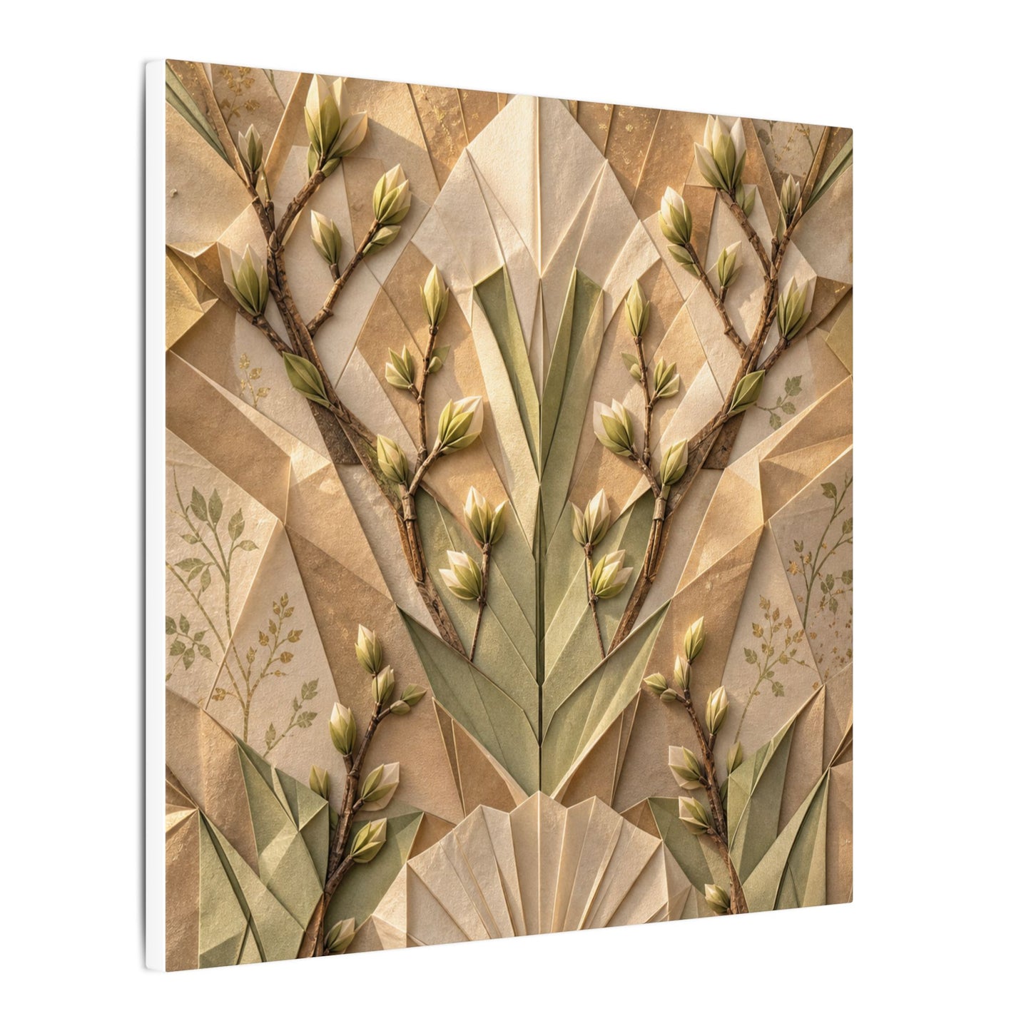 Kanso Paper Fold Canvas Art - Japandi Japanese Pattern