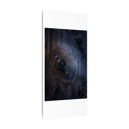 Spring Rock Garden Charcoal Ink Canvas Art | Bold Decor