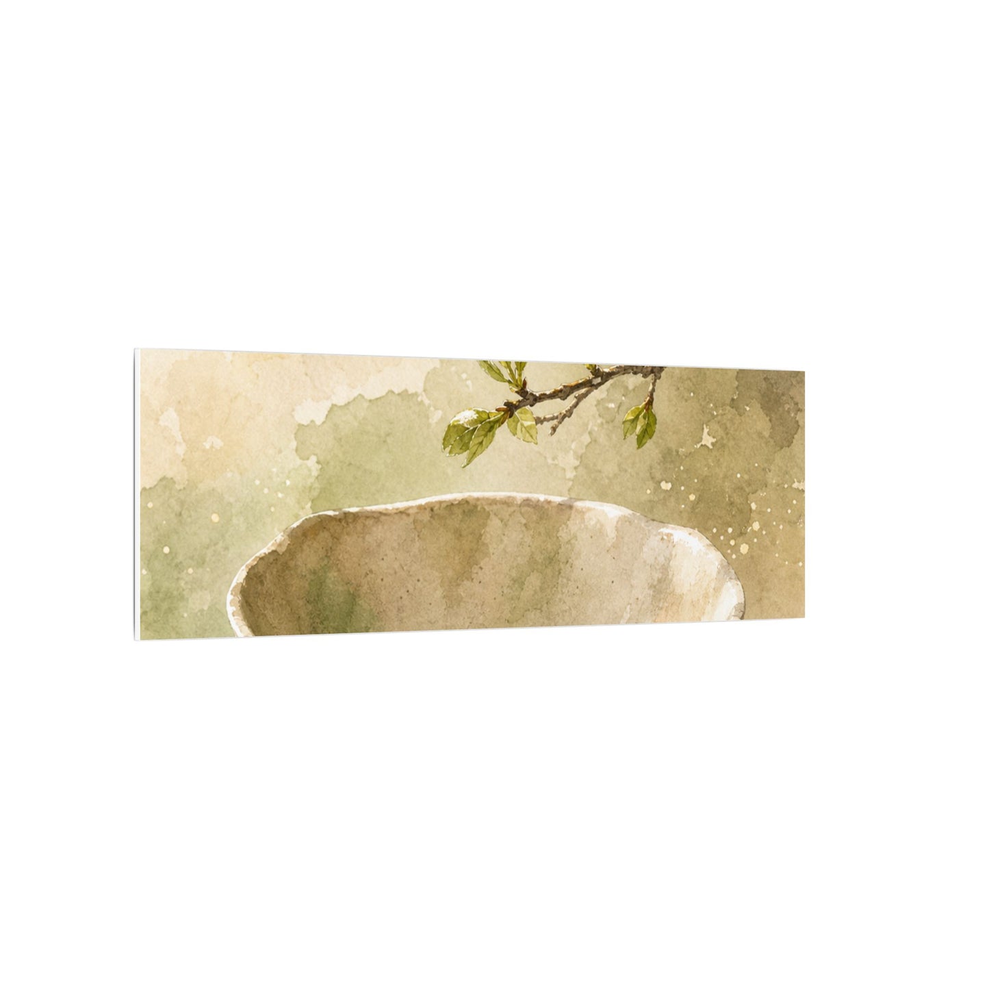 Warm Ceramic Bowl Canvas Art - Watercolor Japandi