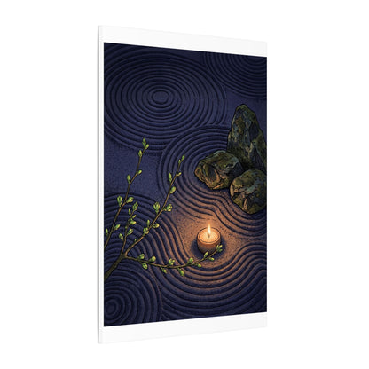 Mono No Aware Rock Garden Canvas Art - Zen Ukiyo E Inspired