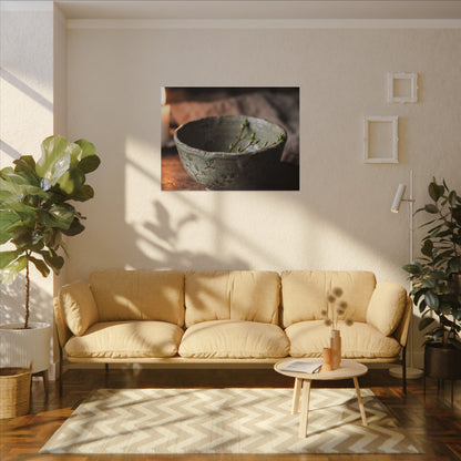 Ceramic Bowl Spring Canvas Art | Japandi Neutral Design