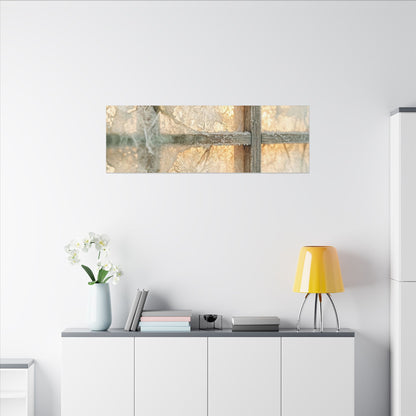 Neutral Shoji Screen Canvas Art - Watercolor Japandi
