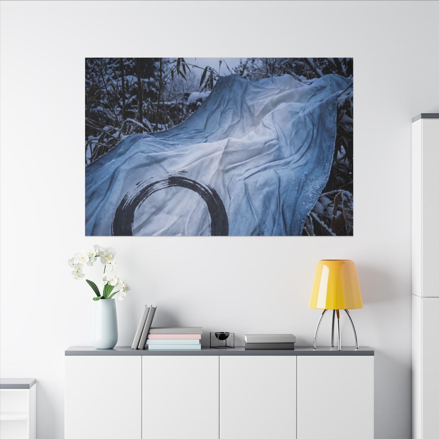 Moonlight Silk Drape Canvas Art - Zen Datsuzoku