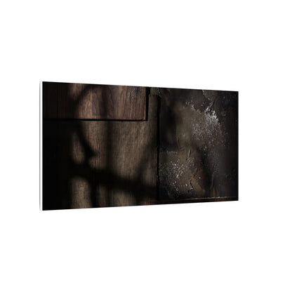 Dark Japandi Shadow Play in Candlelight | Dark Texture Canvas Art