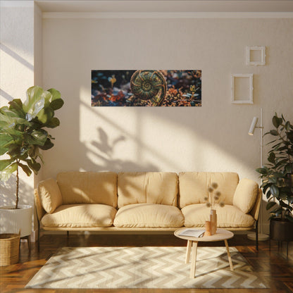 Kintsugi Fern Unfurling in Dappled | Gold Vein Canvas Art