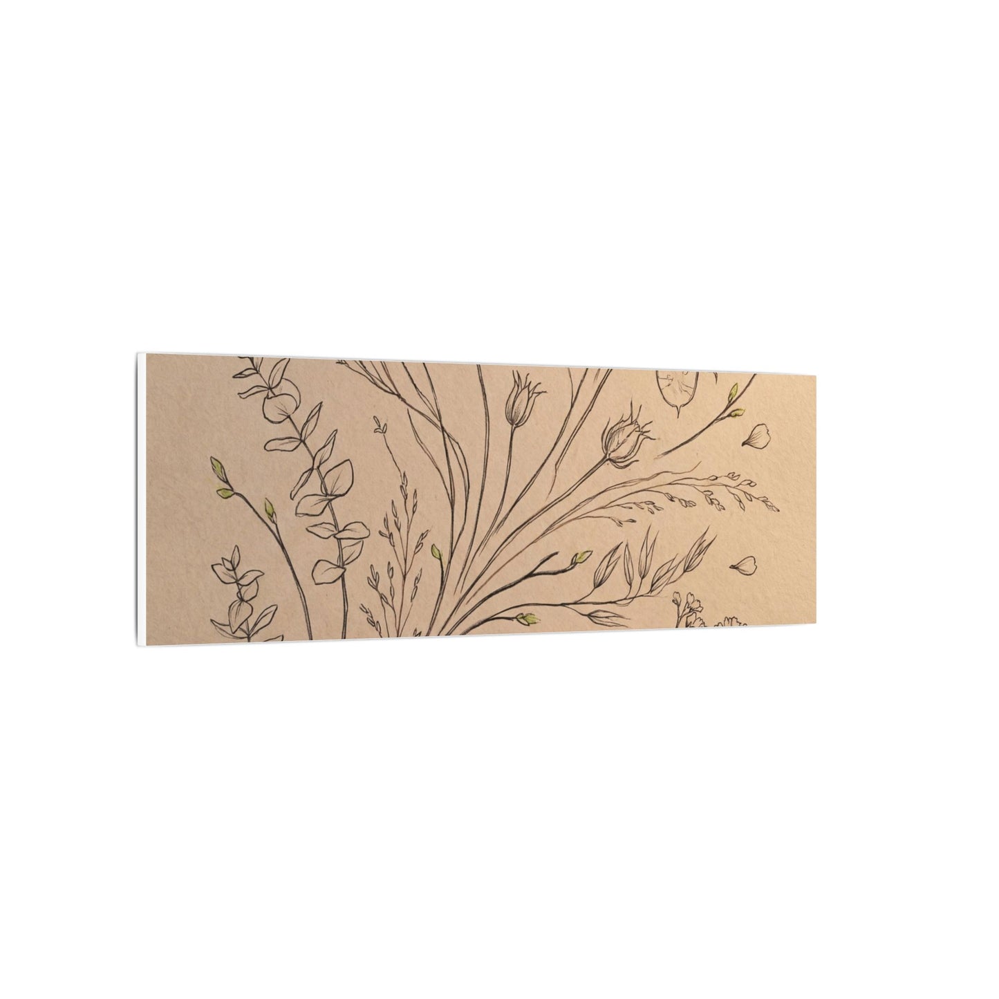 Dried Flowers Canvas Art | Spring Japandi Minimal Line Art